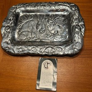 Arthur Court vintage 1990 aluminum tray. Never used!